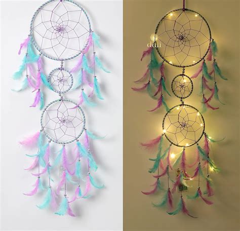 Duli Dream Catcher With Lights Handmade Dreamcatcher For Bedroom