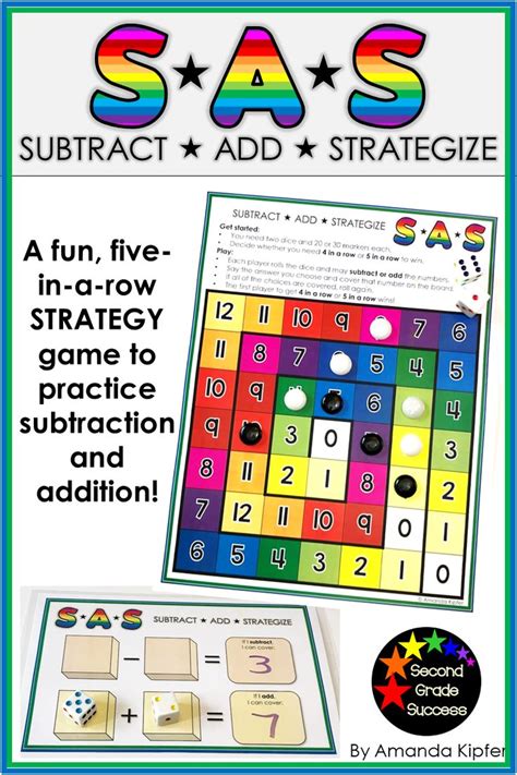 Addition and Subtraction Game Printable Strategy Activity | Addition ...