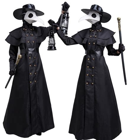 Novelty Clothes Medieval Steampunk Halloween Adult Plague Doctor Crow