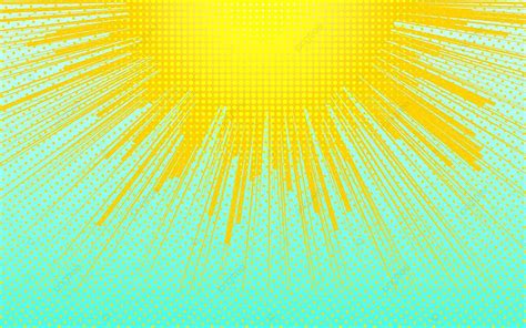 Yellow Halftone Sun Vector Illustration Heat Rays Blot Vector Heat