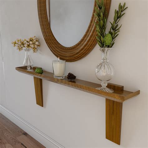 Sleek And Modern Design Entry Table Hall Floating Shelf With Vertical