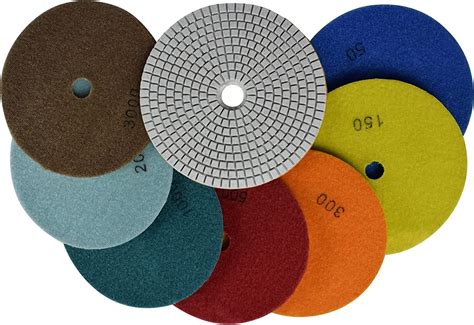 Diamond Polishing Pad Wet Sandpaper Tool 5 Inch For Grinding Stone