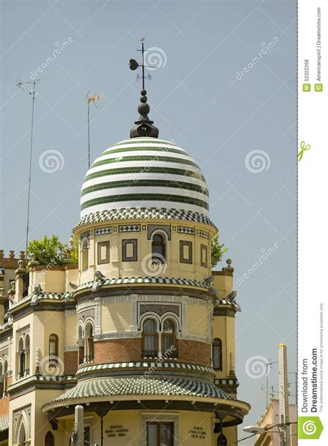 Moorish Building In Old Centro District Of Sevilla Southern Spain