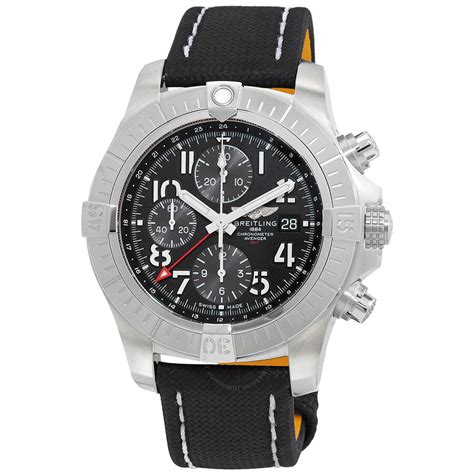 Breitling Avenger Chronograph GMT Automatic Chronometer Black Dial Men