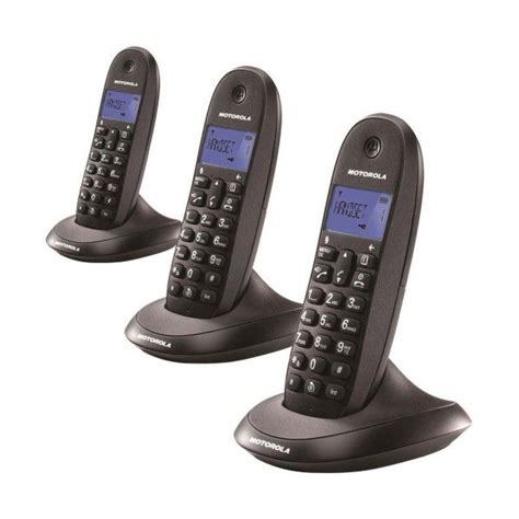 Motorola C Lb Negro Tr O Tel Fono Inal Mbrico Telefono