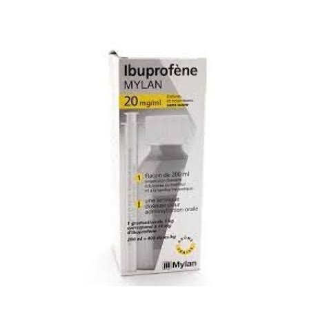 Ibuprofene Mylan 20 Mg Ml Enfants Et Nourrissons Sans Sucre Suspension