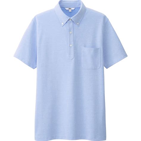 Uniqlo Mens Dry Button Down Collar Polo Shirt In Blue For Men Save