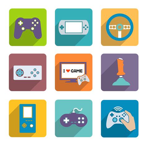 Video Games Controller Icons Set 463280 Vector Art At Vecteezy