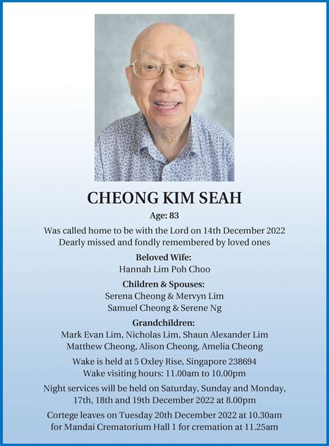 Obituaries.sg - Obituaries.sg added 3 new photos to the...