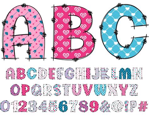 Valentine S Day Letters Png Love Alphabet Clip Art Png Etsy