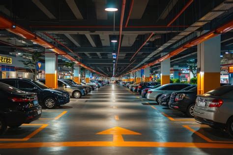 Parking Lot in the Shopping Mall Building. Generative AI Stock Image ...