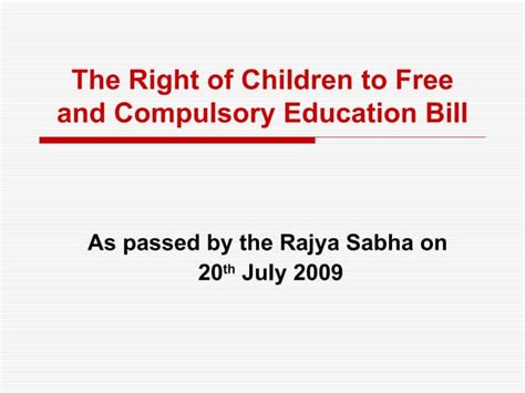 Right To Education Act Rte Act 2009