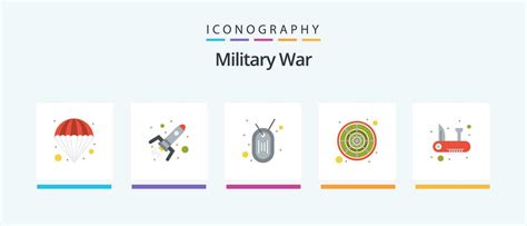 military war flat  icon pack including knife war army solider