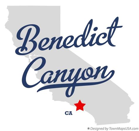 Map of Benedict Canyon, CA, California