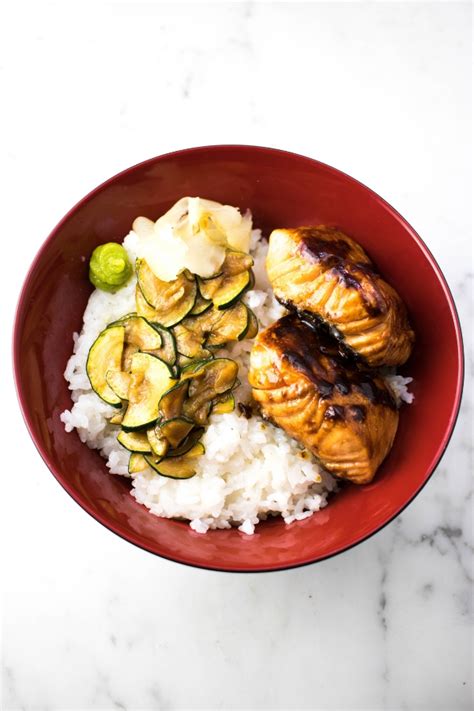 Japanese Salmon Rice Bowl - A Hedgehog in the Kitchen