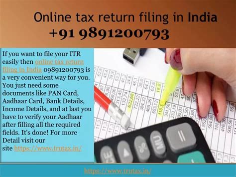 PPT Online Tax Return Filing In India 09891200793 Service PowerPoint