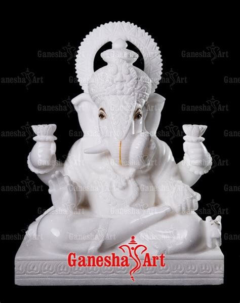 White Marble Ganesha Statue Gn Size Feet To Feet Rs