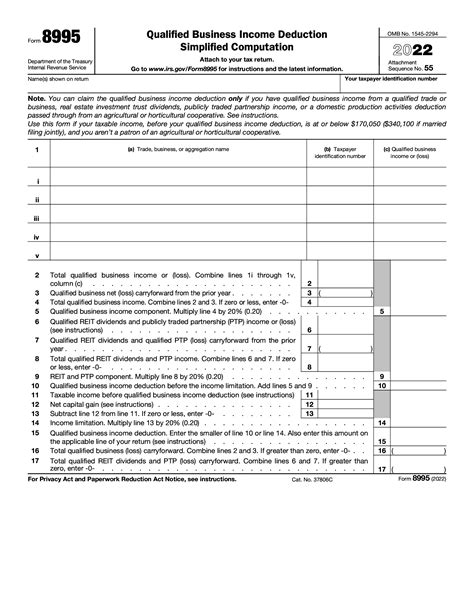 2023 Form 8995 - Printable Forms Free Online