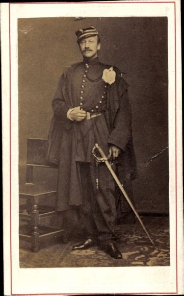 Cdv Franz Sischer Soldat Dritte Republik Uniform Standportrait