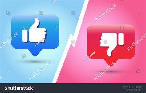 Thumb Thumb Down Icon Like Dislike Stock Vector Royalty Free