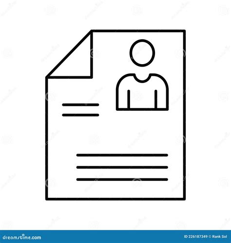 Biodata Vector Icon Which Can Be Easily Modified Or Edit Stock Vector