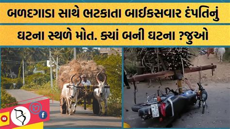 બળદગાડા સાથે ભટકાતા બાઈકસવાર દંપતિનું ઘટના સ્થળે મોત ક્યાં બની ઘટના