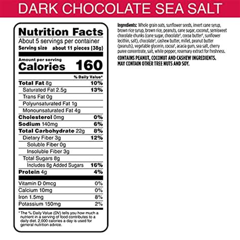 Bear Naked Granola Bites Vegan Gluten Free Snacks Dark Chocolate And Sea Salt 7 2oz Bag 1