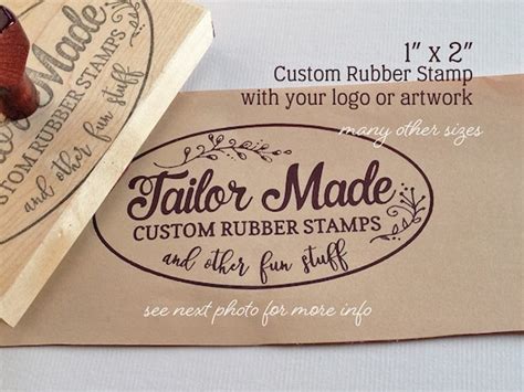 Personalised Business Stamp Custom Stamp Custom Rubber Stamp Logo