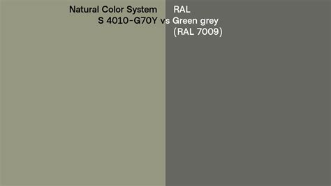 Natural Color System S G Y Vs Ral Green Grey Ral Side By