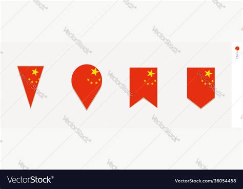 China flag in vertical design Royalty Free Vector Image