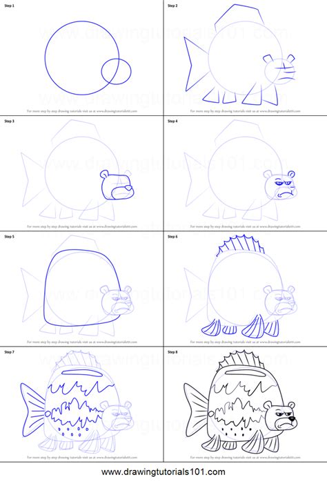 How to Draw Sea Bear from SpongeBob SquarePants Printable Drawing Sheet ...