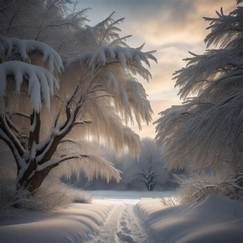 Premium Photo | Winter scenery art