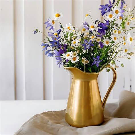 Premium Ai Image Bouquet Of Wild Flower In A Jug