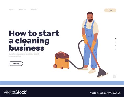 How To Start Cleaning Business Concept For Landing