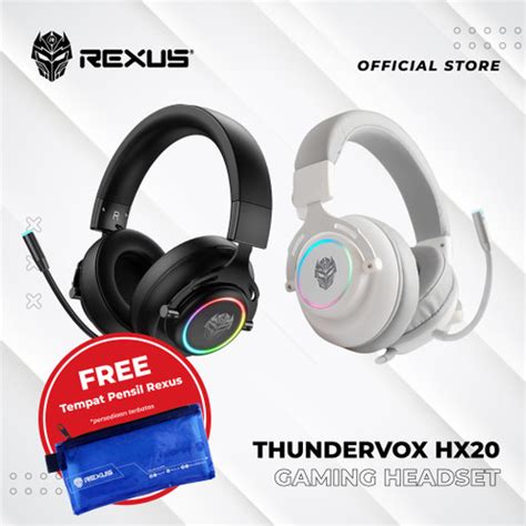 Jual Headset Gaming RGB Rexus HX20 Thundervox Stream Hitam Jakarta