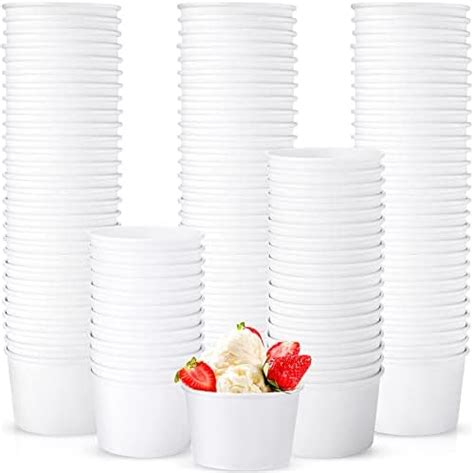 Amazon Juvale Pack Disposable Paper Ice Cream Cups Dessert