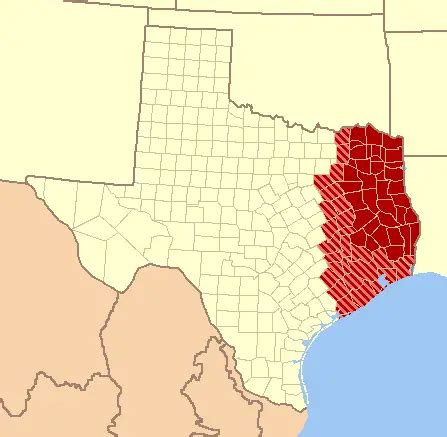 East Texas Map - MapSof.net