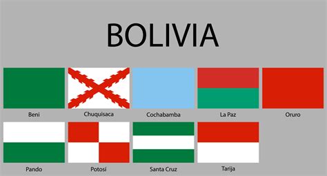 All Flags Of Departments Of Bolivia 21854422 Vector Art At Vecteezy