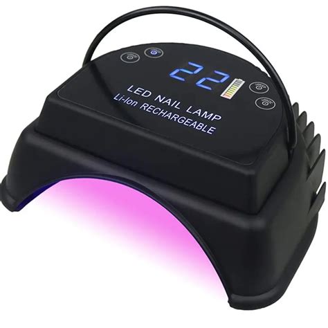 High Power 64W Rechargeable Black Light Nail Dryer With Stainless Steel