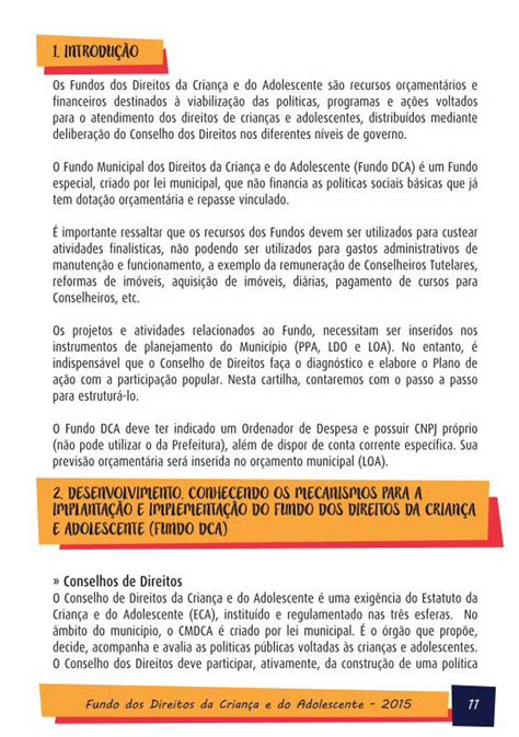 Pdf Cartilha Educativa Fundo Dos Direitos Da Crian A E Conhe A