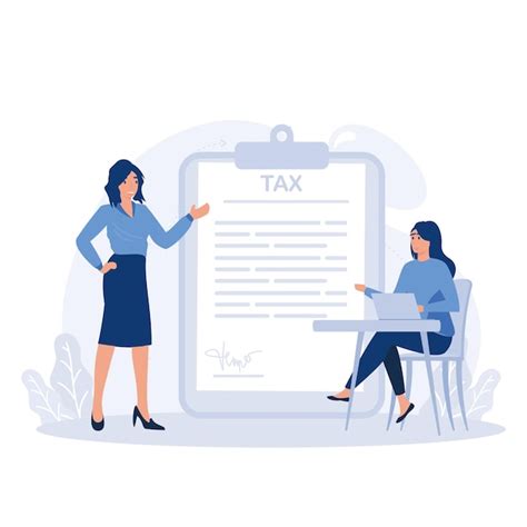 Premium Vector Characters Using Tax Calendar To Filling Tax