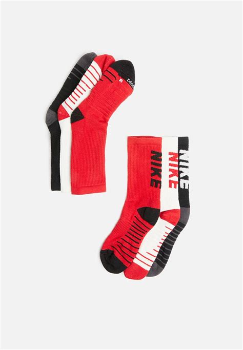 Everyday 3 Pack Socks Blackredwhite Nike Socks