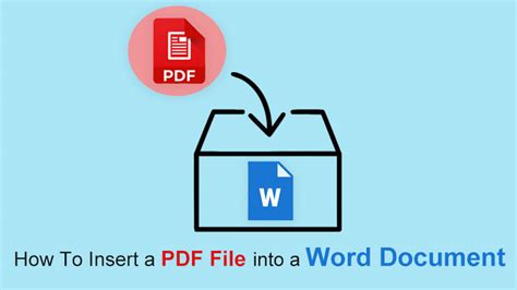 Methods On How To Insert A Pdf File Into A Word Document