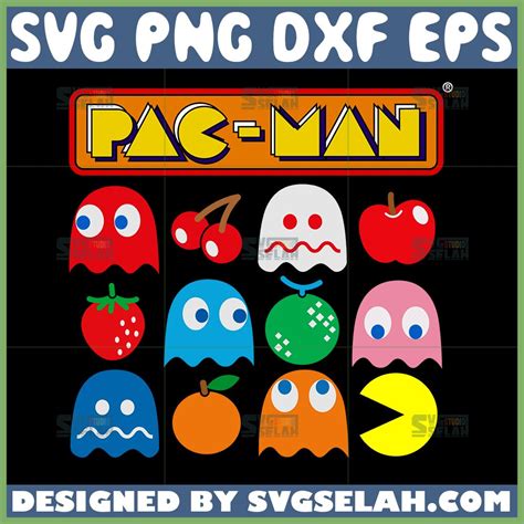 Pacman Ghost Svg แพ็กแมนตลก Svg Svg เซลาห์