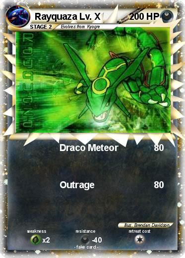 Pokémon Rayquaza Lv X 60 60 Draco Meteor My Pokemon Card