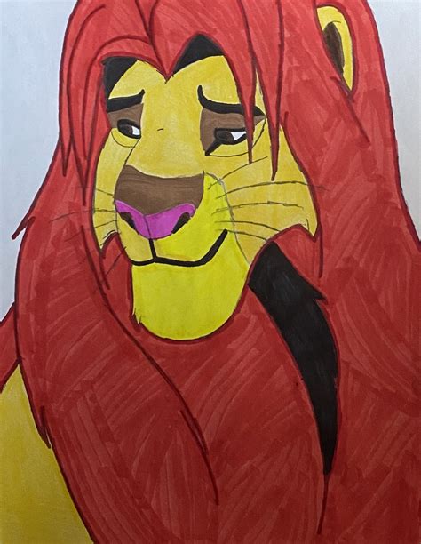 Lion King 1994 Adult Simba Sketch 5 By Kaelynturtle350 On Deviantart