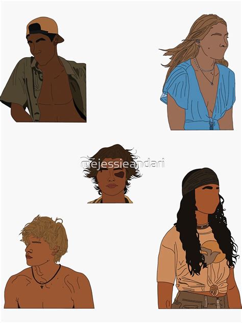 Pogues Sticker Pack Outer Banks Sticker For Sale By Mejessieandari