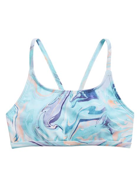 Athleta Girl Ocean Marble Bikini Top Athleta