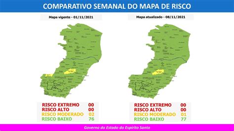 Es Tem Apenas Uma Cidade Em Risco Moderado Para Covid Esp Rito