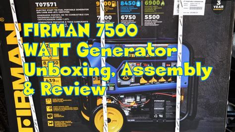 Firman T W Running Generator W Peak Watt Tri Fuel Review